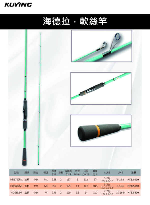 Kuying 酷影 海德拉 軟絲竿